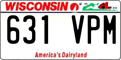 WI license plate 631VPM