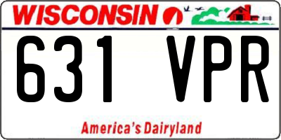 WI license plate 631VPR