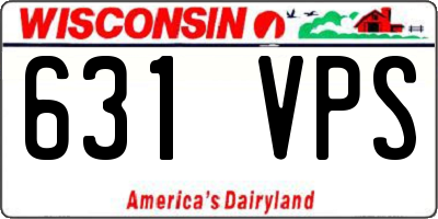WI license plate 631VPS