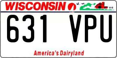 WI license plate 631VPU