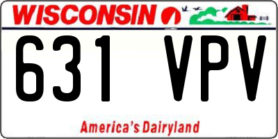 WI license plate 631VPV