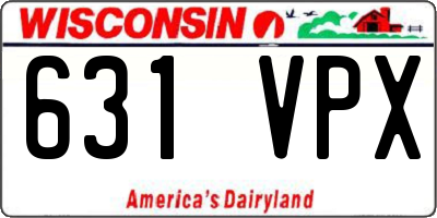 WI license plate 631VPX