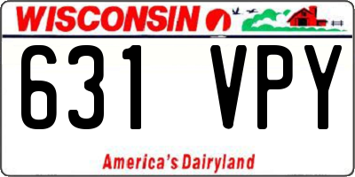WI license plate 631VPY