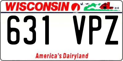 WI license plate 631VPZ