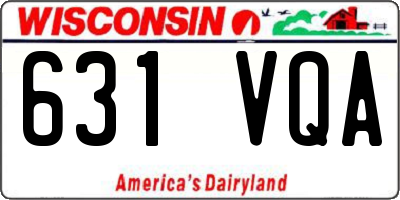 WI license plate 631VQA