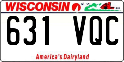 WI license plate 631VQC