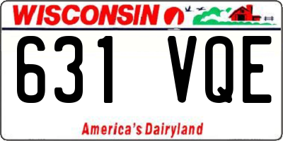 WI license plate 631VQE