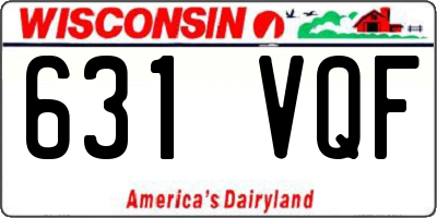 WI license plate 631VQF