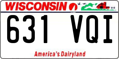 WI license plate 631VQI
