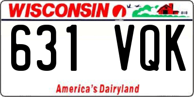 WI license plate 631VQK