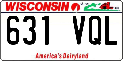 WI license plate 631VQL