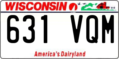 WI license plate 631VQM