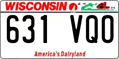 WI license plate 631VQO