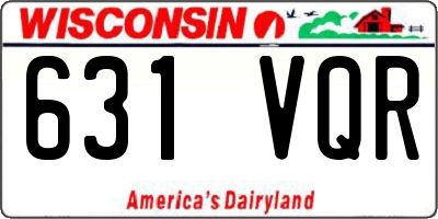 WI license plate 631VQR