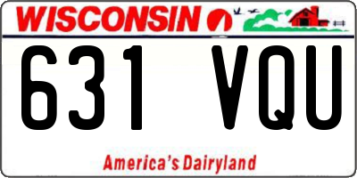 WI license plate 631VQU
