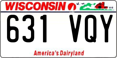 WI license plate 631VQY