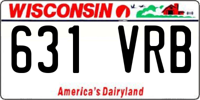 WI license plate 631VRB