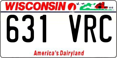 WI license plate 631VRC