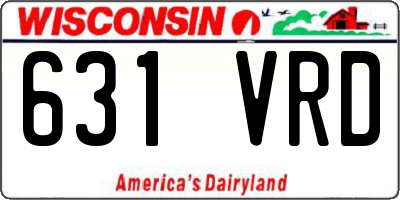 WI license plate 631VRD
