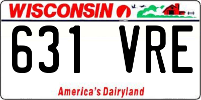 WI license plate 631VRE