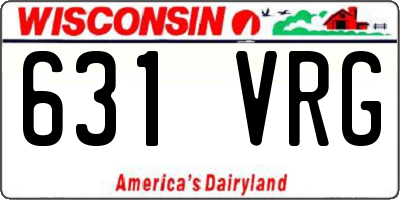 WI license plate 631VRG