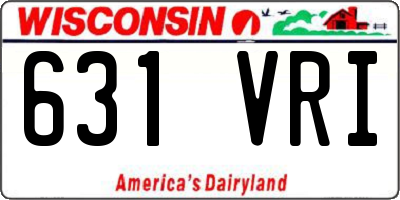 WI license plate 631VRI