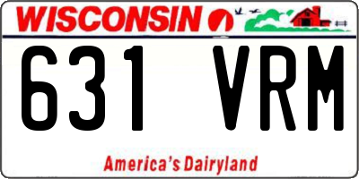 WI license plate 631VRM