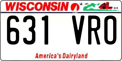 WI license plate 631VRO