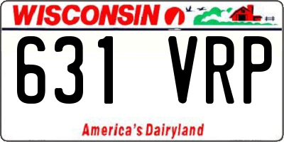 WI license plate 631VRP