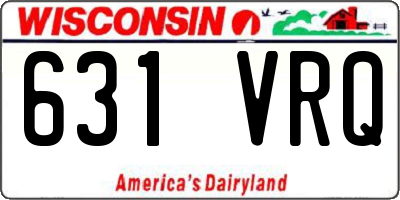 WI license plate 631VRQ