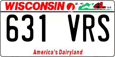WI license plate 631VRS