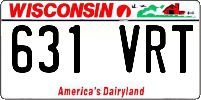 WI license plate 631VRT