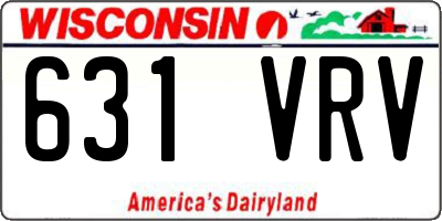 WI license plate 631VRV