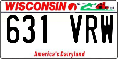 WI license plate 631VRW