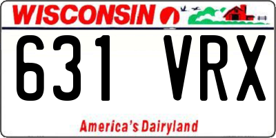 WI license plate 631VRX
