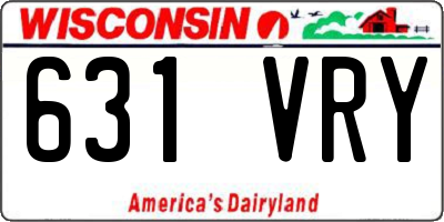 WI license plate 631VRY