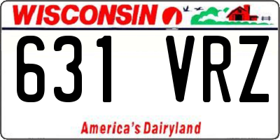 WI license plate 631VRZ