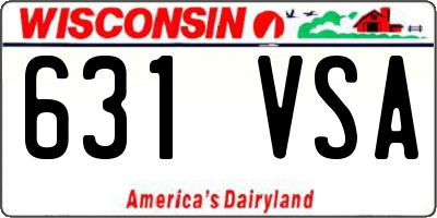WI license plate 631VSA