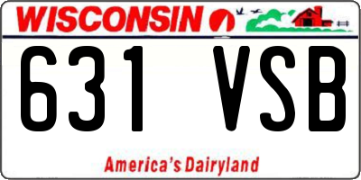 WI license plate 631VSB