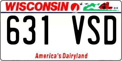 WI license plate 631VSD