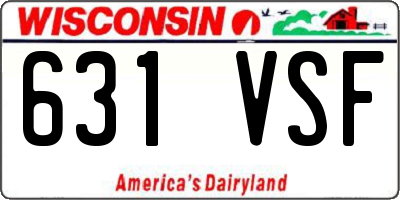 WI license plate 631VSF