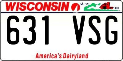 WI license plate 631VSG