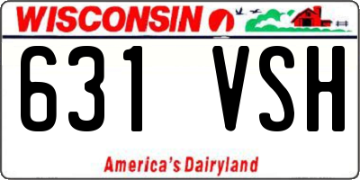 WI license plate 631VSH