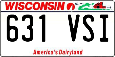 WI license plate 631VSI