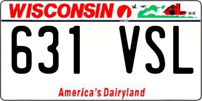 WI license plate 631VSL
