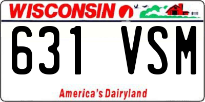 WI license plate 631VSM