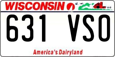 WI license plate 631VSO