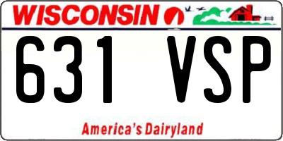 WI license plate 631VSP