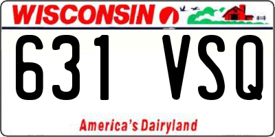 WI license plate 631VSQ