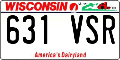 WI license plate 631VSR